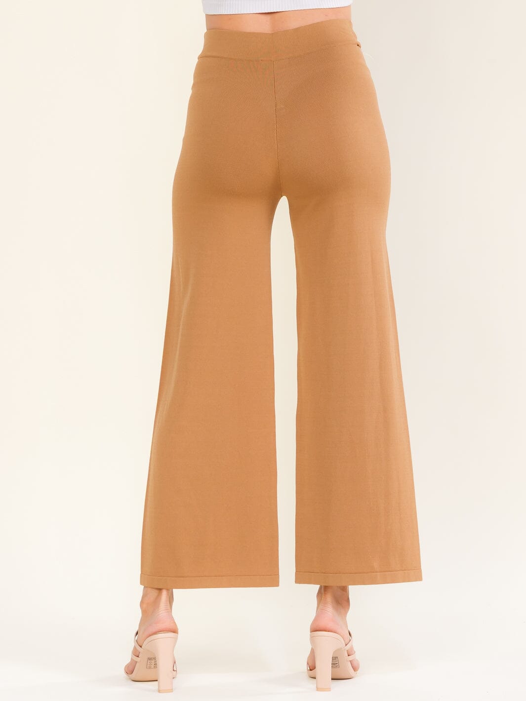 WOMEN'S ELASTIC WAIST BANDAGE WIDE LEG PANTS