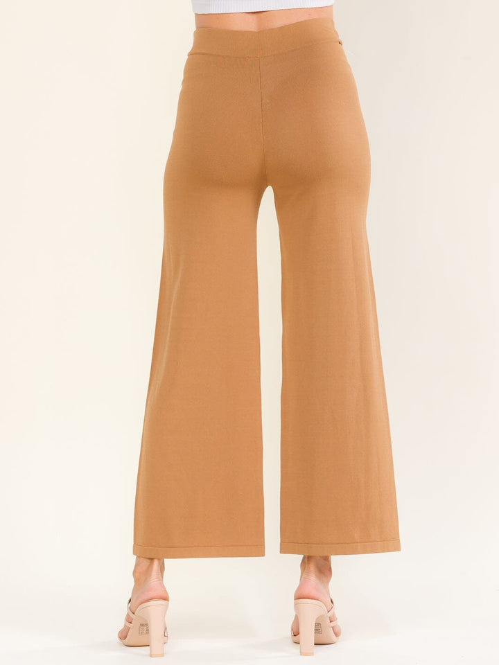 WOMEN'S ELASTIC WAIST BANDAGE WIDE LEG PANTS