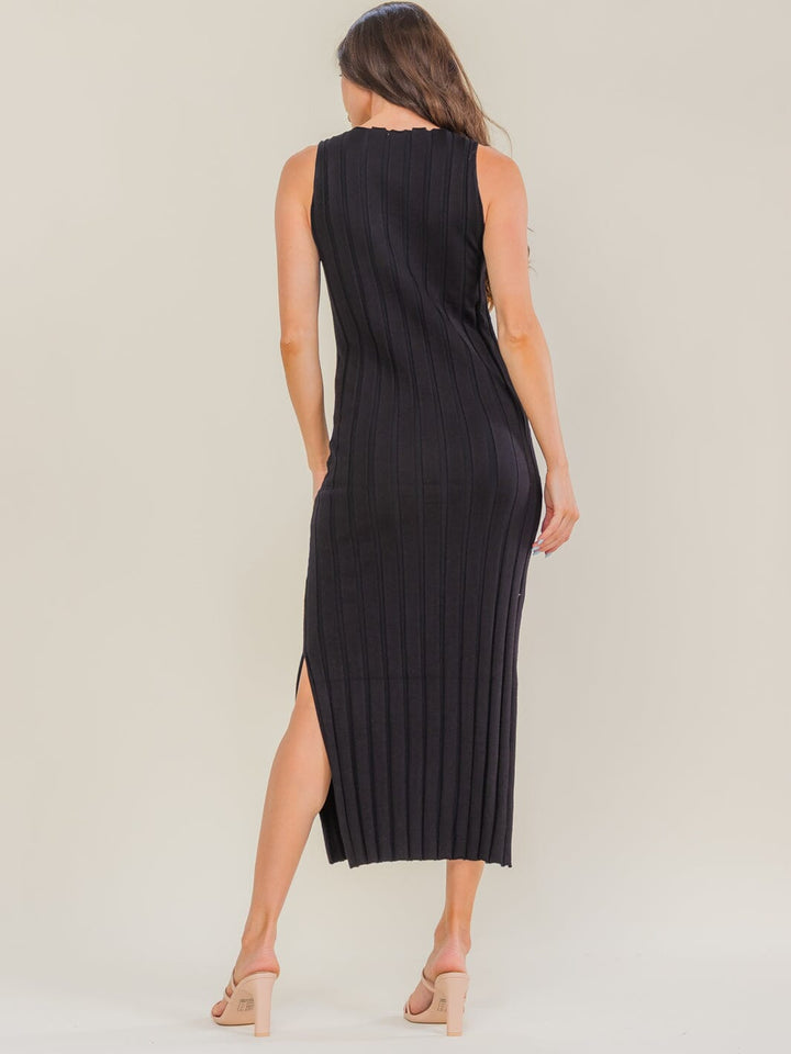 WOMEN'S SLEEVELESS RIBBED BODYCON MAXI DRESS