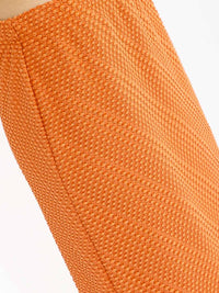 WOMEN'S ELASTIC WAIST DETAILED MAXI SKIRT