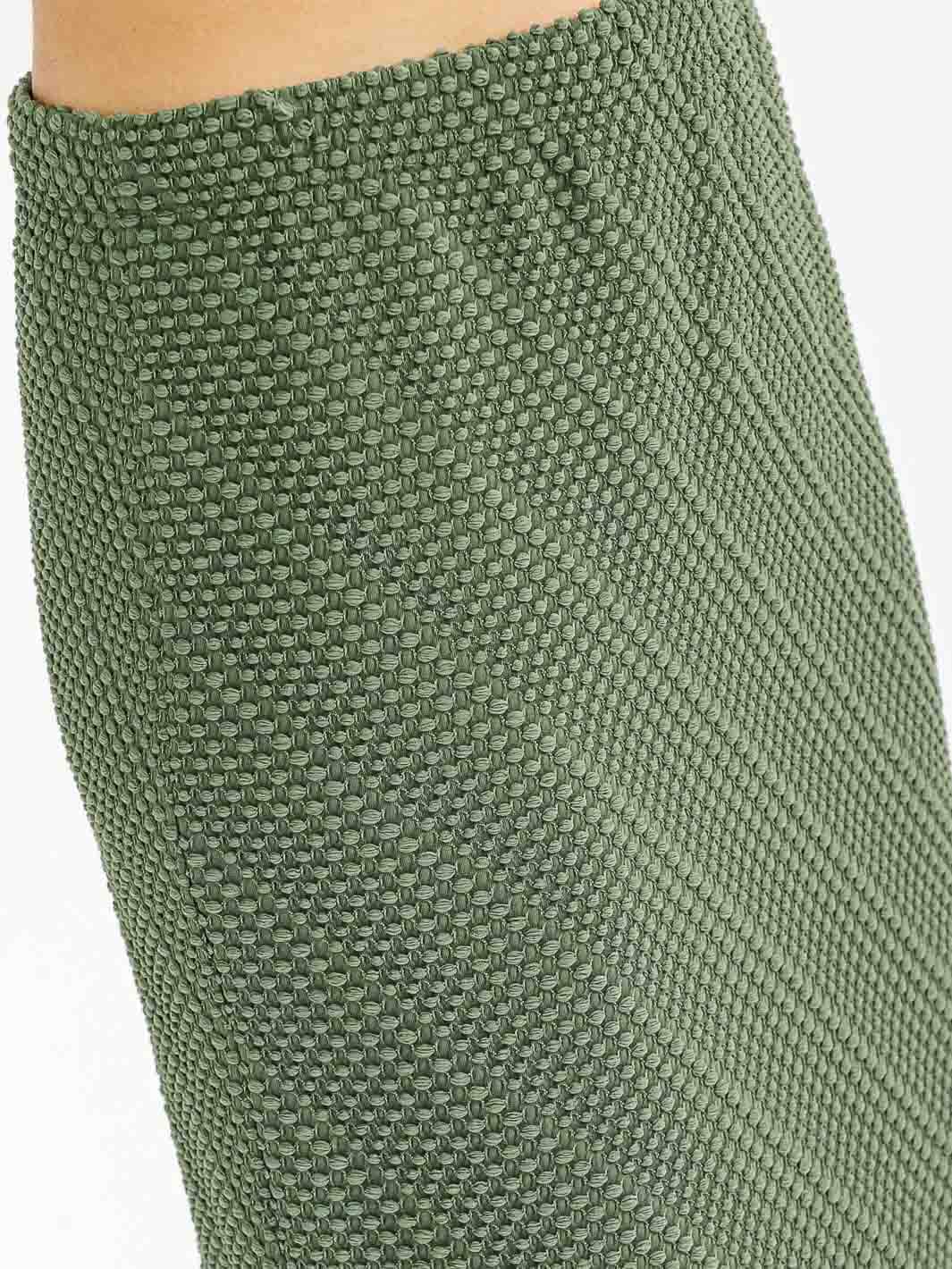 WOMEN'S ELASTIC WAIST DETAILED MAXI SKIRT