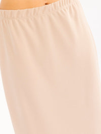 WOMEN'S ELASTIC WAIST SOLID MAXI SKIRT