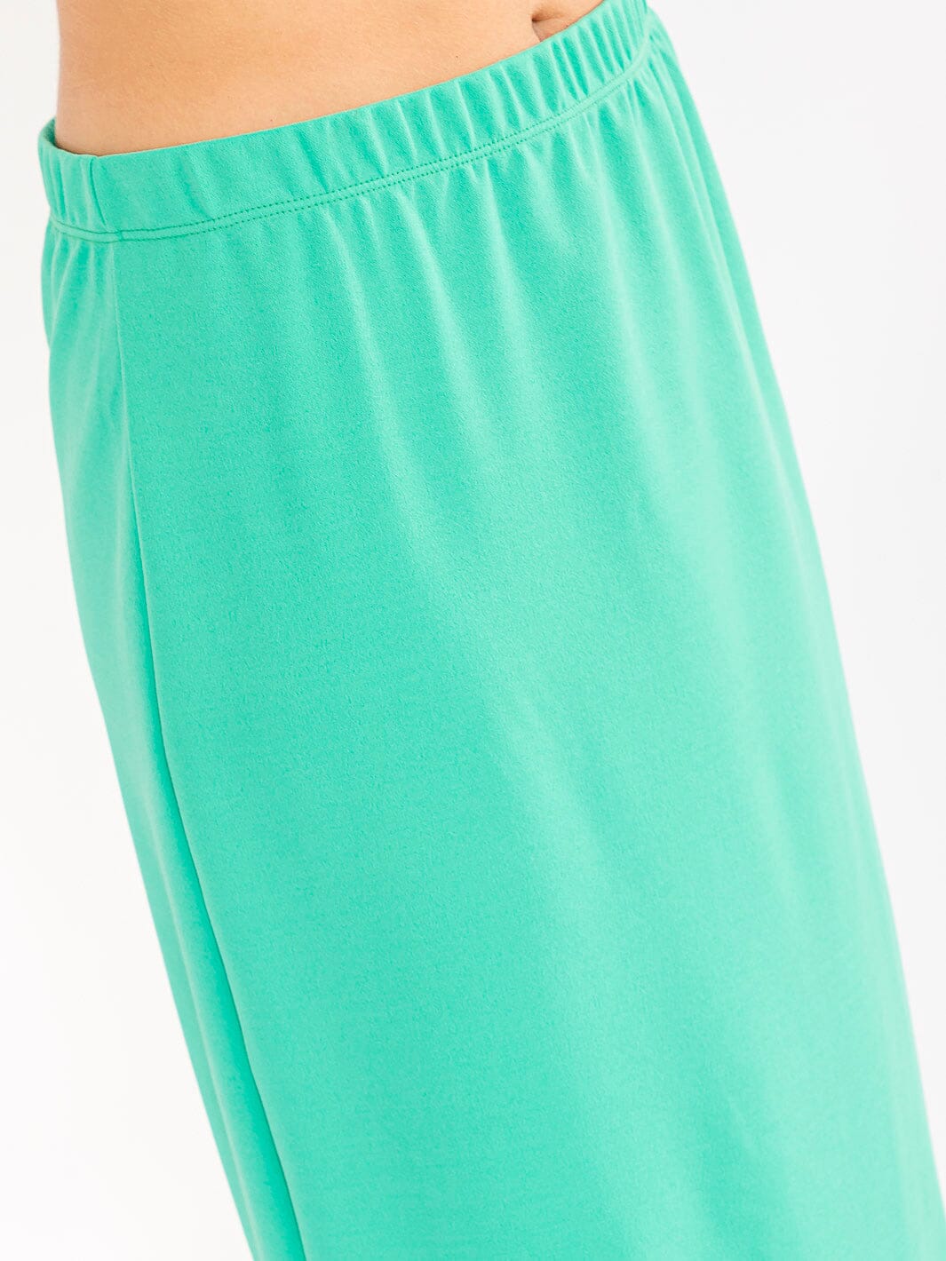 WOMEN'S ELASTIC WAIST SOLID MAXI SKIRT