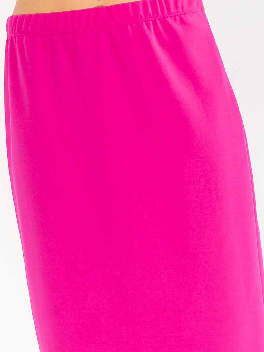 WOMEN'S ELASTIC WAIST SOLID MAXI SKIRT