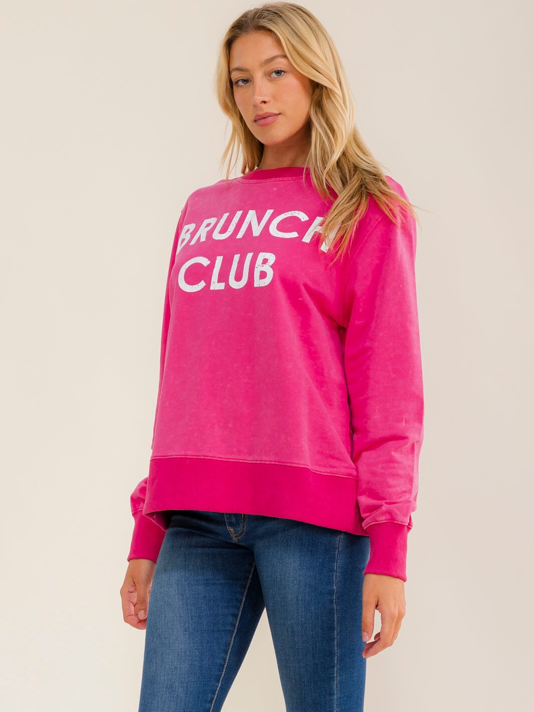 WOMEN'S LONG SLEEVE BRUNCH CLUB PULLOVER SWEATER