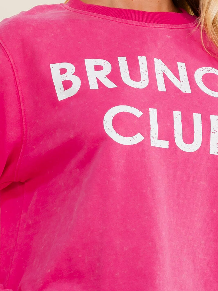 WOMEN'S LONG SLEEVE BRUNCH CLUB PULLOVER SWEATER