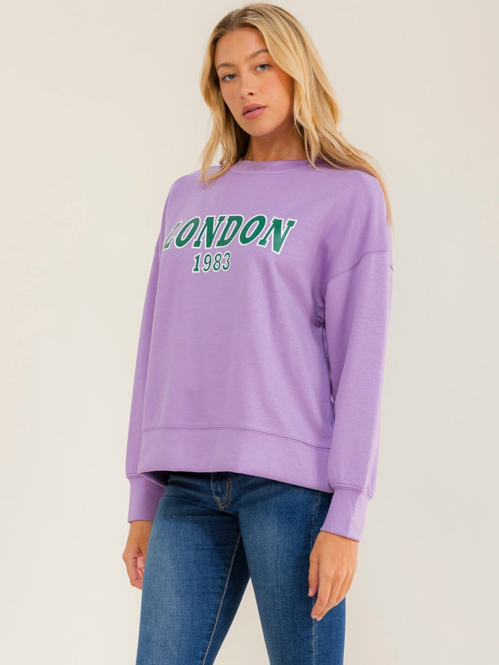 WOMEN'S LONG SLEEVE LONDON PULLOVER TOP