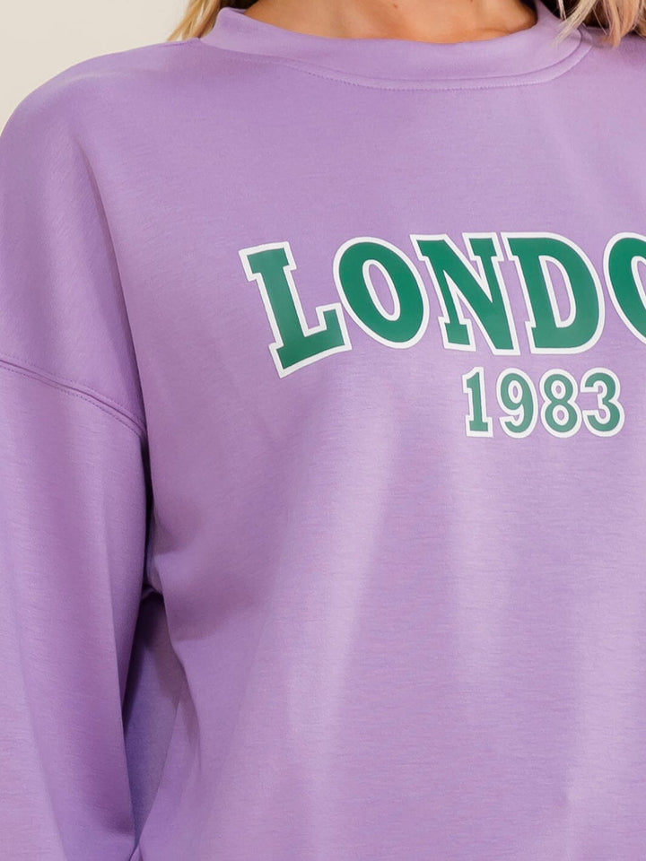 WOMEN'S LONG SLEEVE LONDON PULLOVER TOP