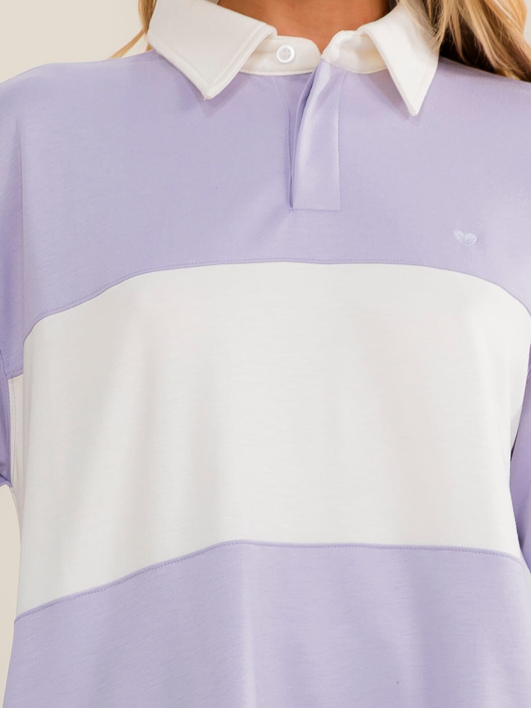 WOMEN'S LONG SLEEVE BUTTON UP FRONT POCKETS COLORBLOCK MINI DRESS