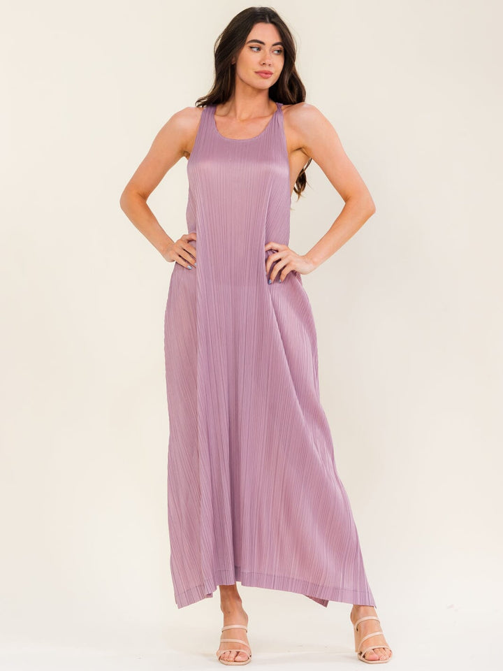 BEULAH WOMEN'S SLEEVELESS OPEN BACK MAXI DRESS