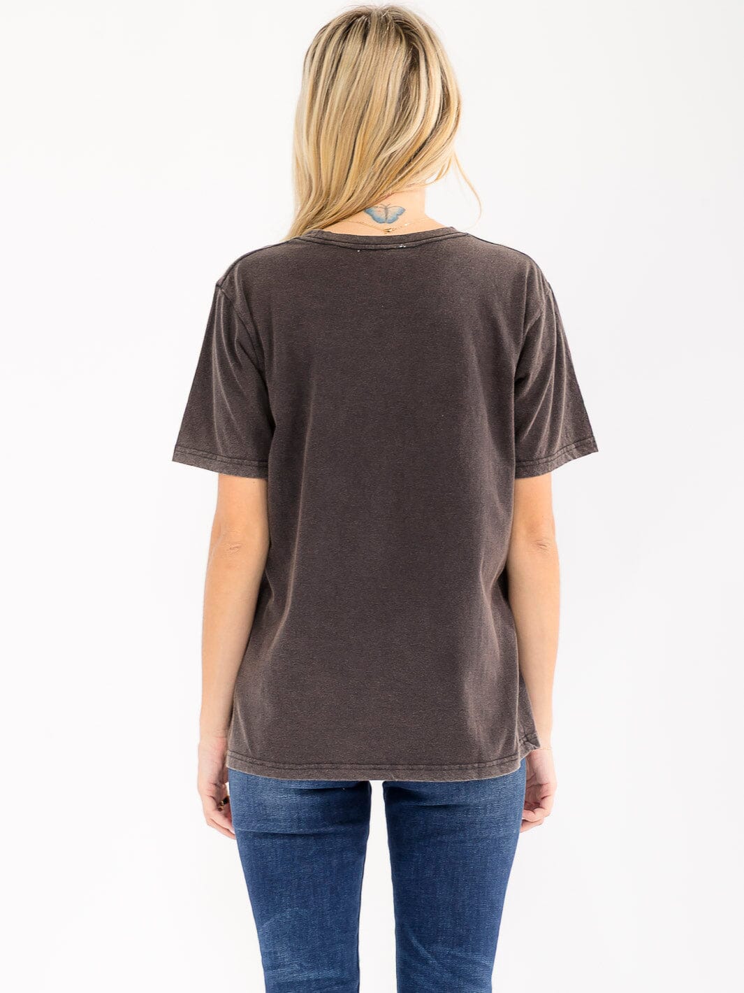 WOMEN'S SHORT SLEEVE FRONT POCKET BASIC TOP