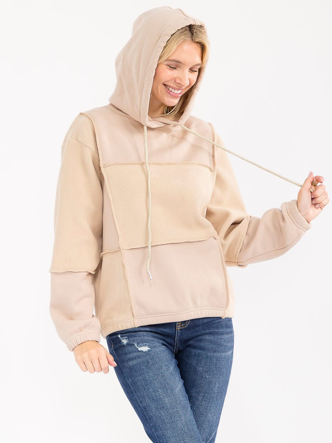 WOMEN'S LONG SLEEVE HOODED PULLOVER SWEATER