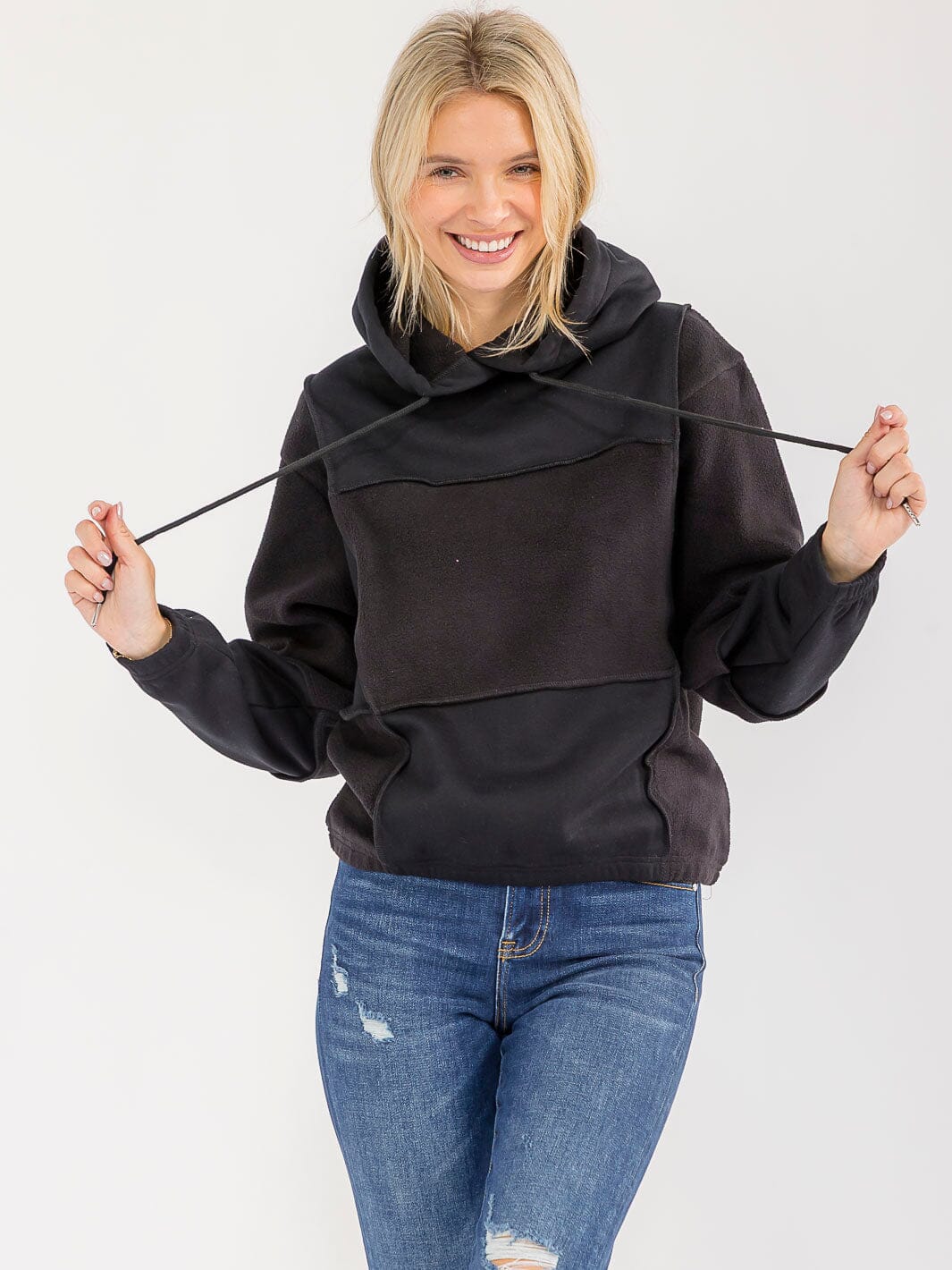 WOMEN'S LONG SLEEVE HOODED PULLOVER SWEATER