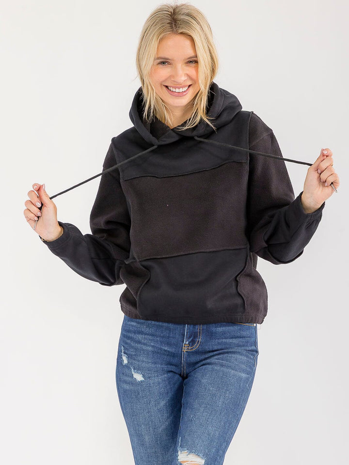WOMEN'S LONG SLEEVE HOODED PULLOVER SWEATER