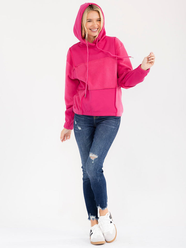 WOMEN'S LONG SLEEVE HOODED PULLOVER SWEATER