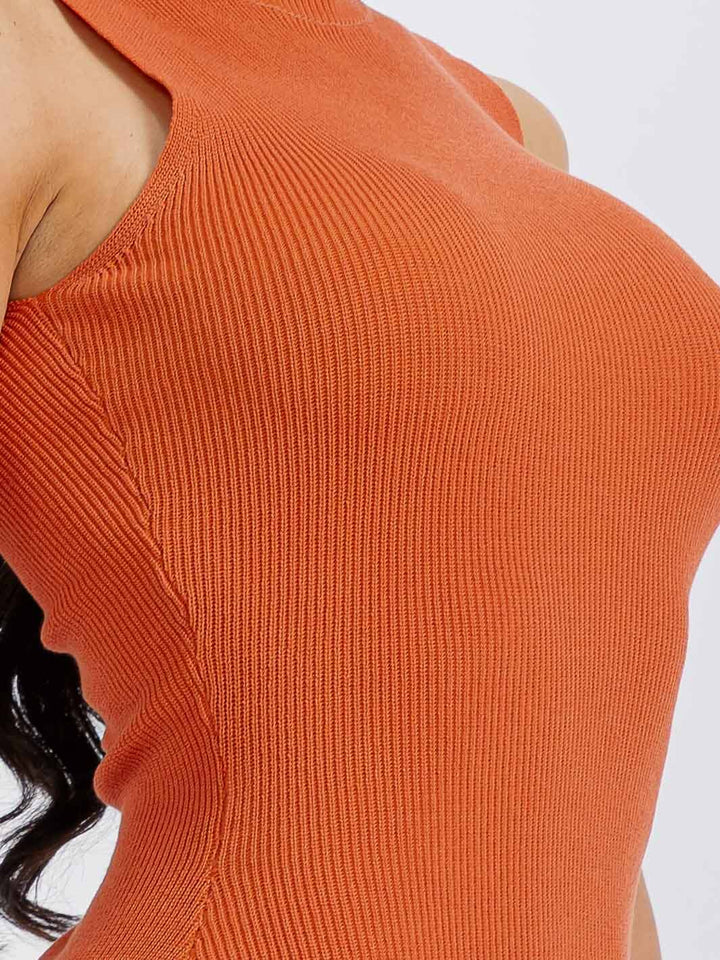 WOMEN'S SLEEVELESS RIBBED BODYCON MINI DRESS