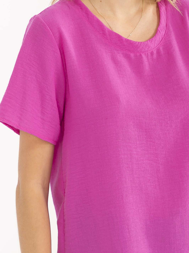 WOMEN'S SHORT SLEEVE SOLID TOP