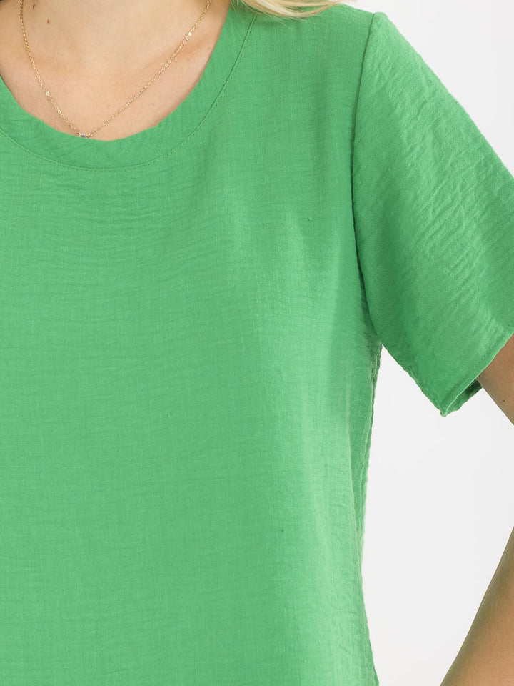 WOMEN'S SHORT SLEEVE SOLID TOP