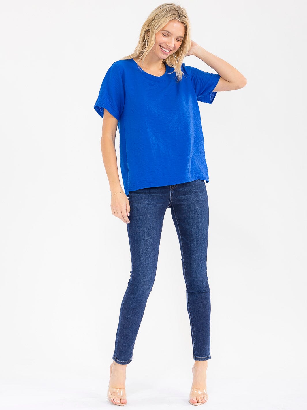 WOMEN'S SHORT SLEEVE SOLID TOP