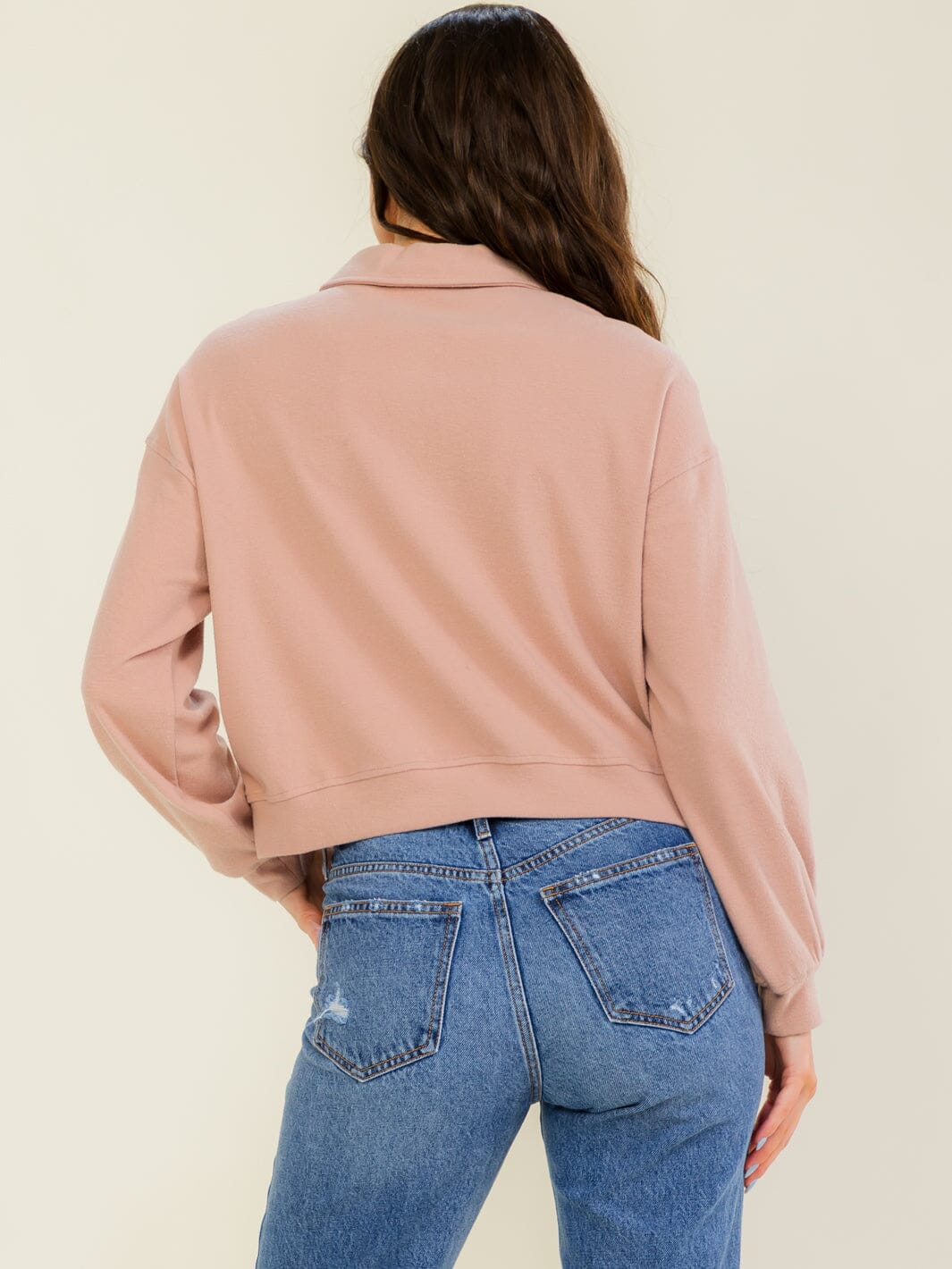 WOMEN'S LONG SLEEVE BUTTON UP TOP