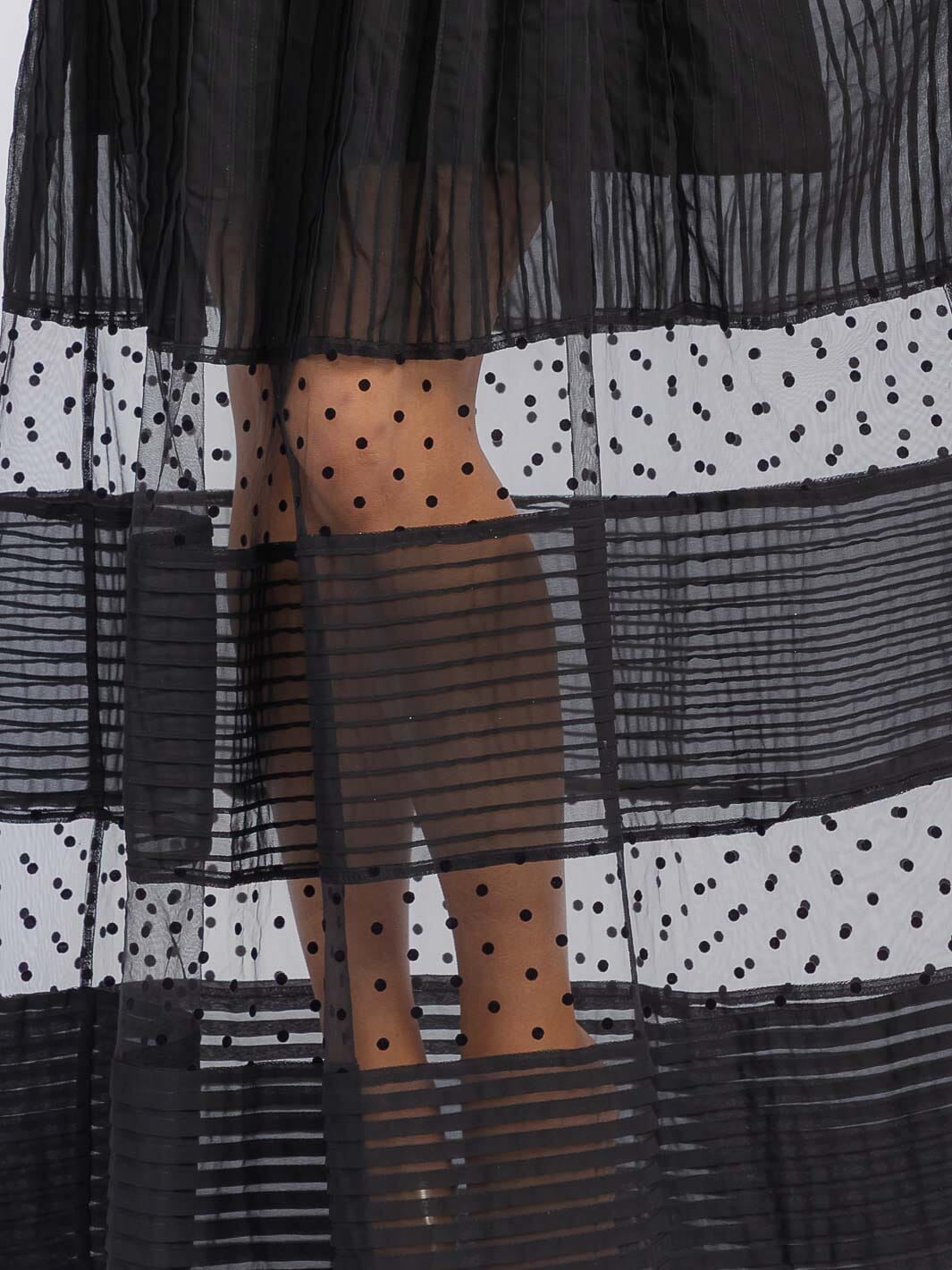 WOMEN'S LONG SLEEVE BUTTON UP MESH MAXI DRESS