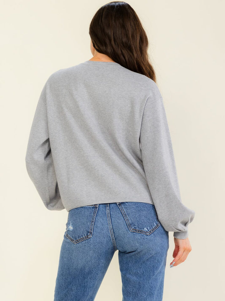**********WOMEN'S LONG SLEEVE BUTTON CLOSURE PULLOVER SWEATER