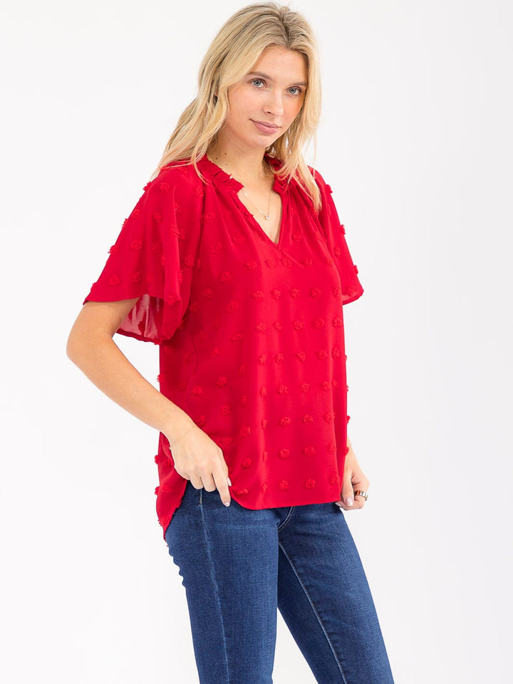 WOMEN'S SHORT SLEEVE SOLID TOP (Copy)