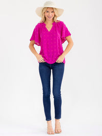 WOMEN'S SHORT SLEEVE SOLID TOP (Copy)