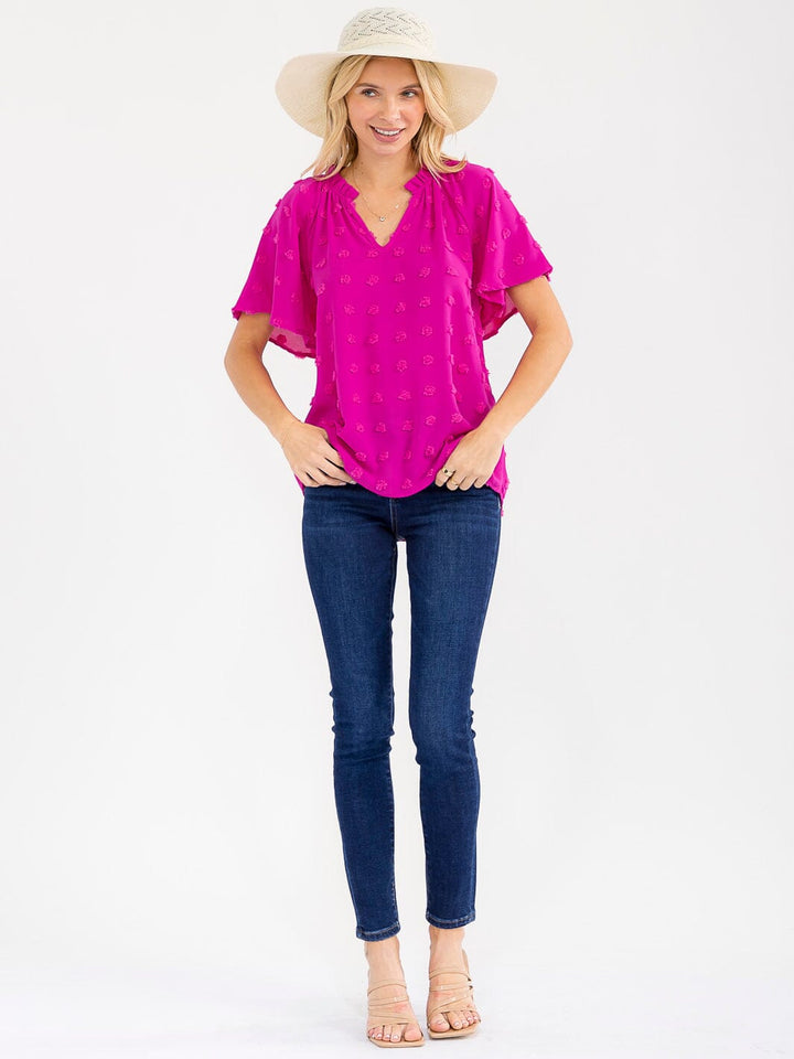 WOMEN'S SHORT SLEEVE SOLID TOP (Copy)