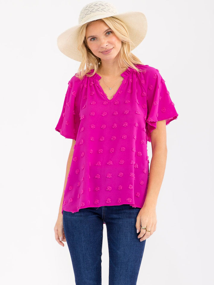 WOMEN'S SHORT SLEEVE SOLID TOP (Copy)