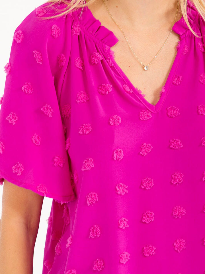 WOMEN'S SHORT SLEEVE SOLID TOP (Copy)