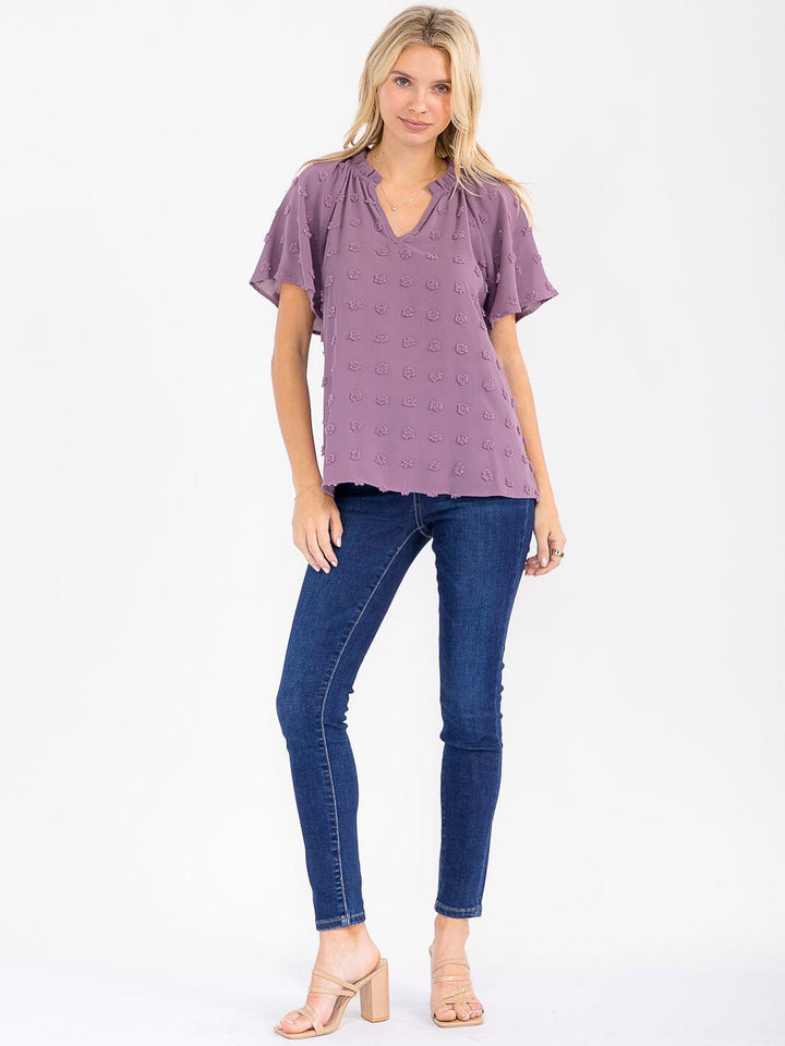 WOMEN'S SHORT SLEEVE SOLID TOP (Copy)