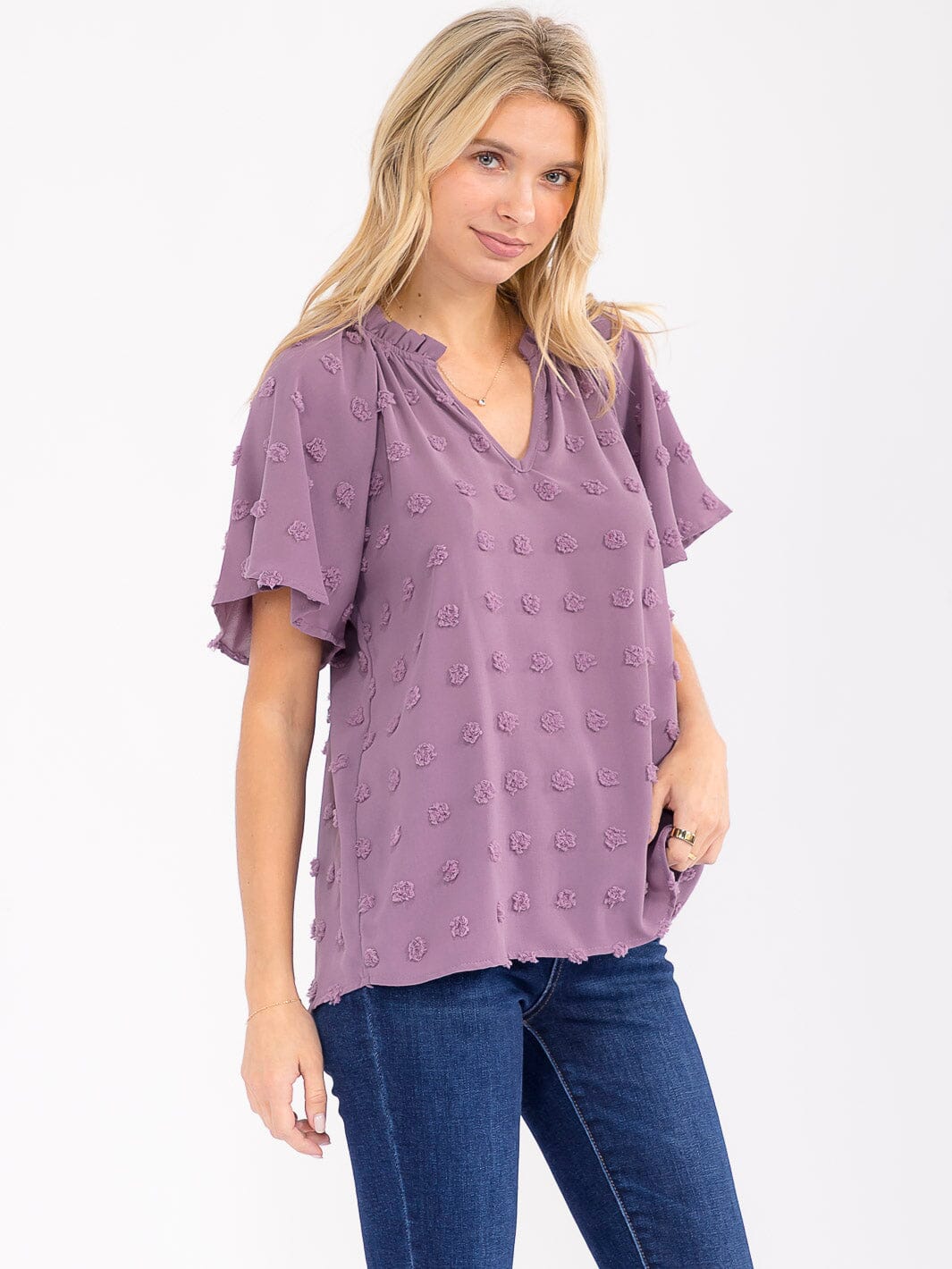 WOMEN'S SHORT SLEEVE SOLID TOP (Copy)
