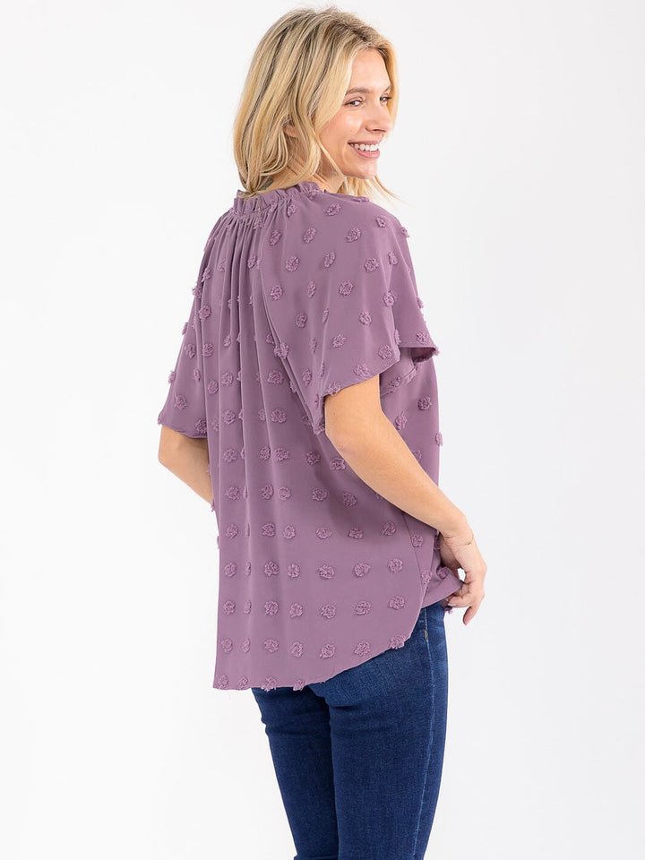WOMEN'S SHORT SLEEVE SOLID TOP (Copy)