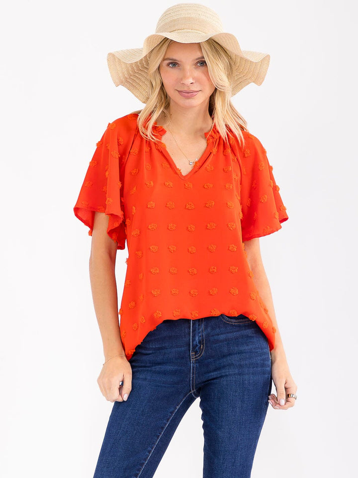 WOMEN'S SHORT SLEEVE SOLID TOP (Copy)