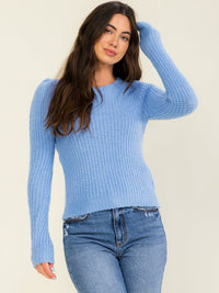 WOMEN'S LONG SLEEVE KNIT PULLOVER SWEATER