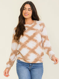 ENTRO WOMEN'S LONG SLEEVE TIE DYE TOP