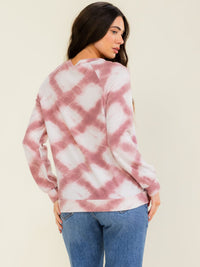 ENTRO WOMEN'S LONG SLEEVE TIE DYE TOP