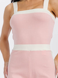 WOMEN'S SLEEVELESS COLORBLOCK WIDE LEG JUMPSUIT