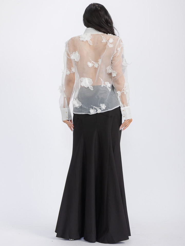 WOMEN'S LONG SLEEVE BLOUSE & MAXI SKIRT 2PC. SET