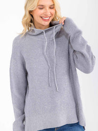 WOMEN'S LONG SLEEVE TURTLE NECK KNIT PULLOVER SWEATER