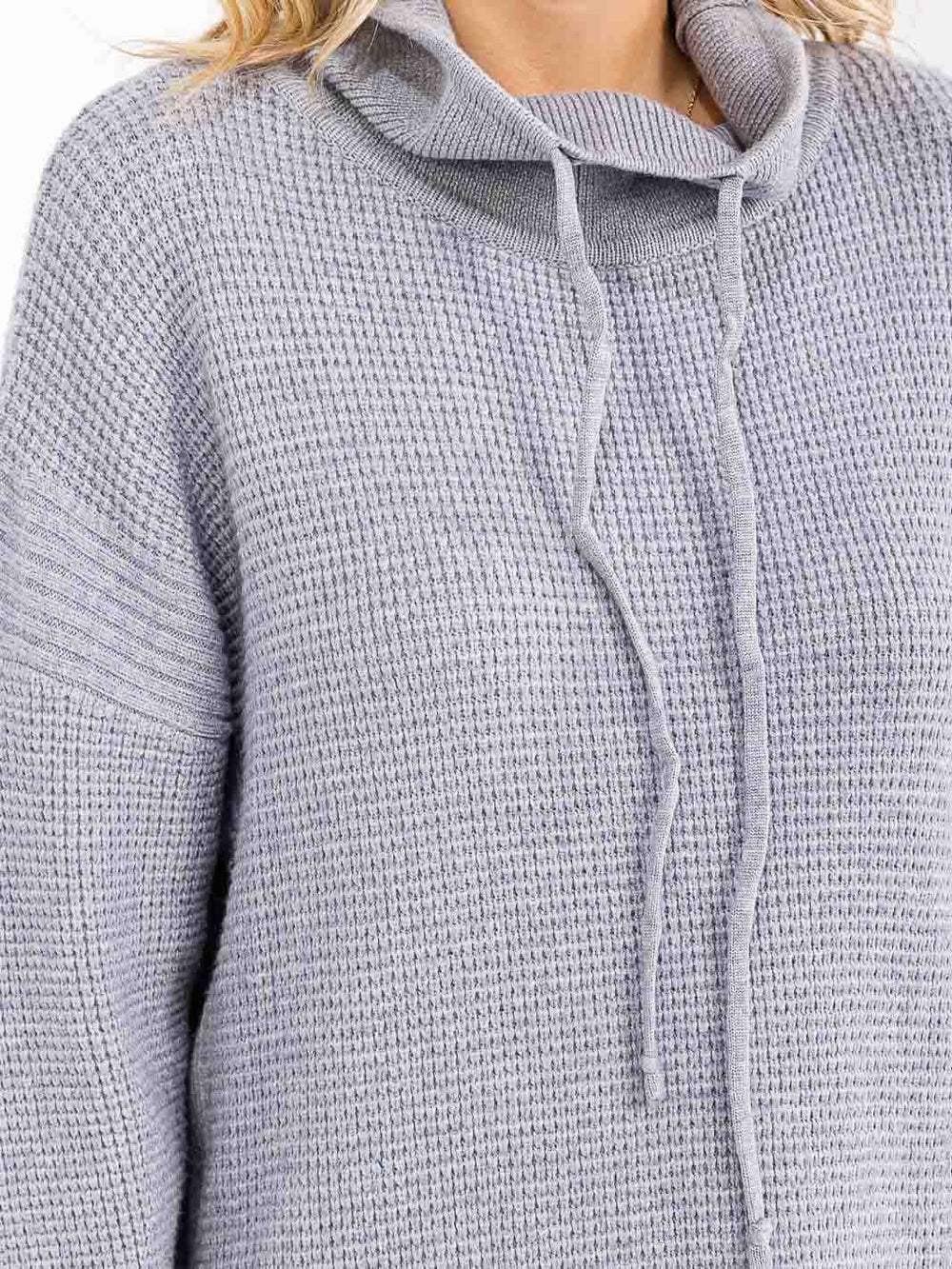WOMEN'S LONG SLEEVE TURTLE NECK KNIT PULLOVER SWEATER