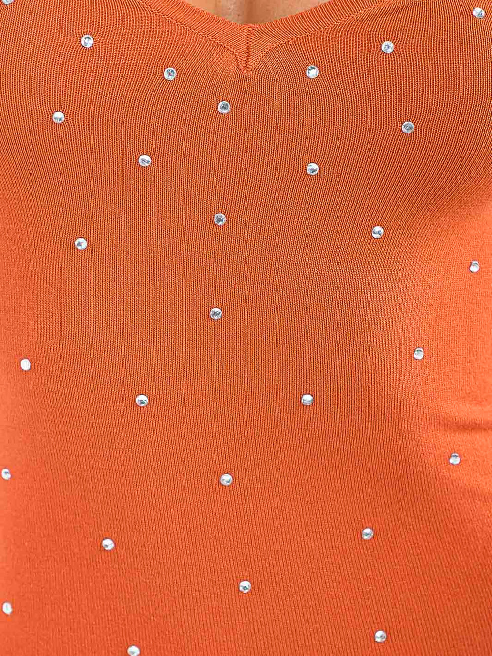 WOMEN'S SLEEVELESS V-NECK BODYCON STUDS MINI DRESS