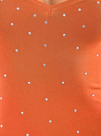 WOMEN'S SLEEVELESS V-NECK BODYCON STUDS MINI DRESS