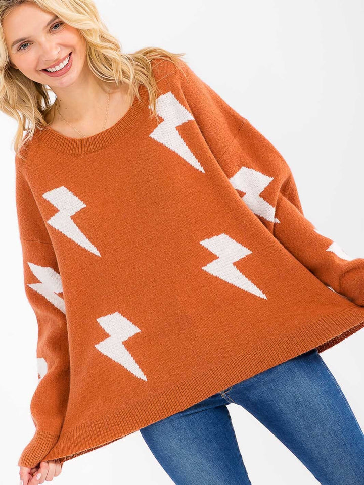 WOMEN'S LONG SLEEVE OVERSIZED PULLOVER SWEATER