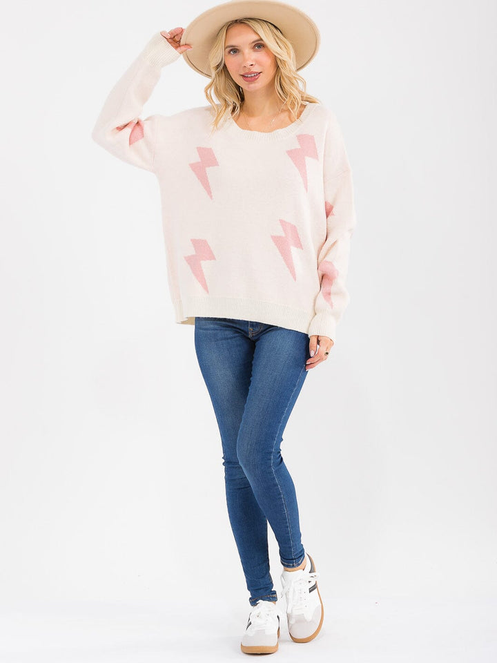 WOMEN'S LONG SLEEVE OVERSIZED PULLOVER SWEATER