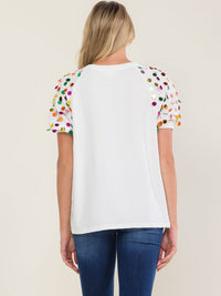 WOMEN'S SHORT SLEEVE IT'S MY BIRTHDAY SEQUINS TOP