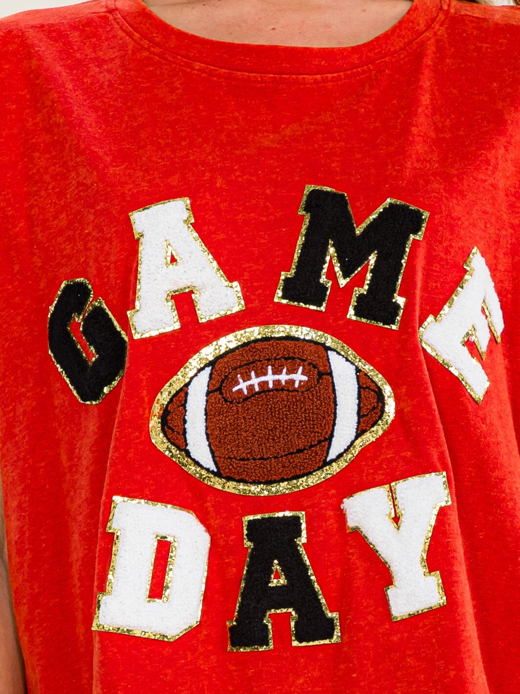 WOMEN'S SHORT SLEEVE HIGH-LOW GAME DAY TOP