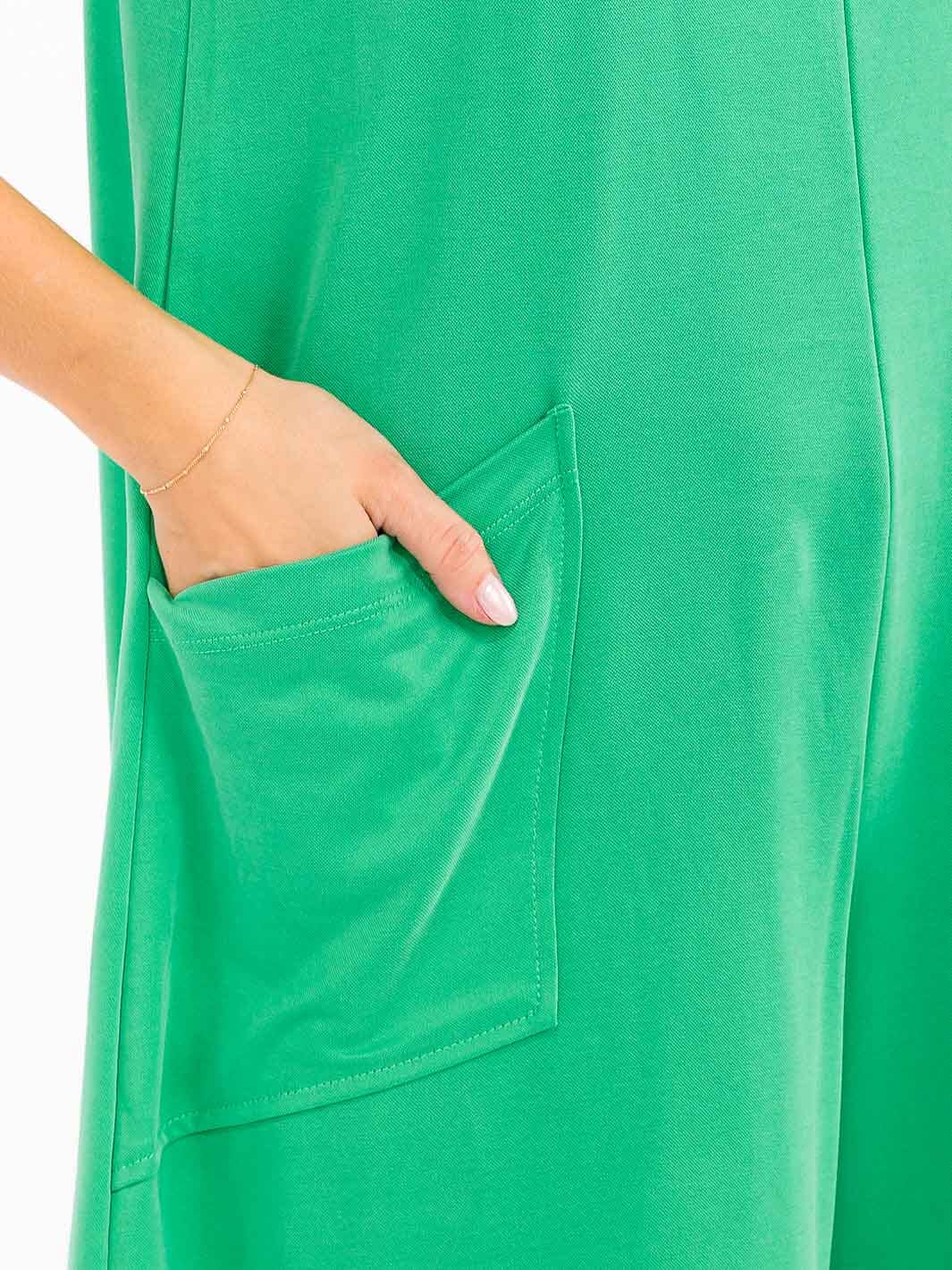 WOMEN'S SLEEVELESS FRONT POCKETS V-NECK ROMPER