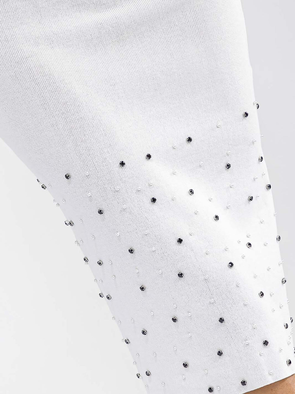 WOMEN'S ELASTIC WAIST STUDS DETAILED MIDI SKIRT